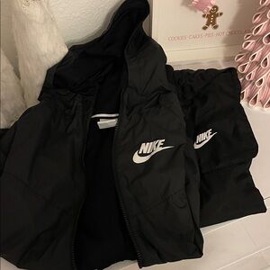 Nike Boys Black Hooded windbreaker pants/shorts  & jacket
